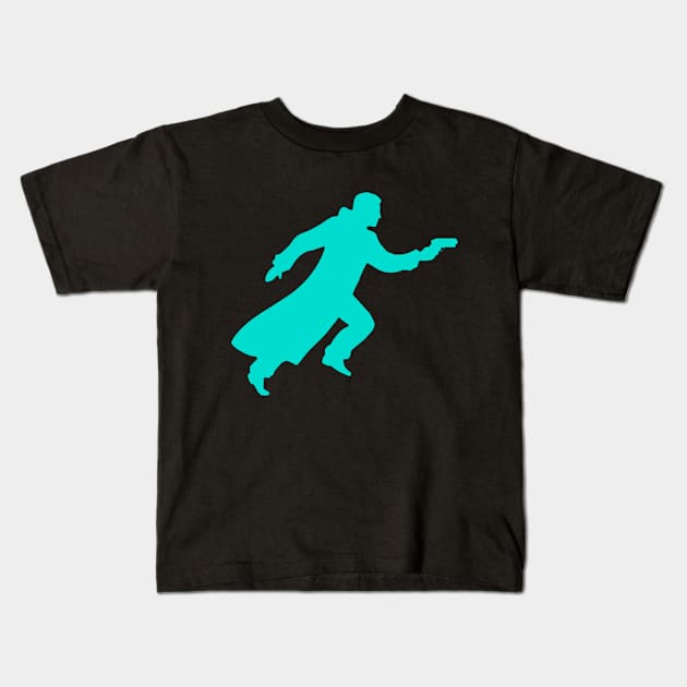 Blade Runner Silhouette Kids T-Shirt by deanbeckton